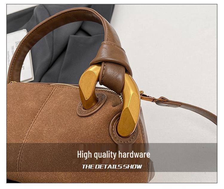 Retro Frosted Crossbody Pillow Bag - European & American Style