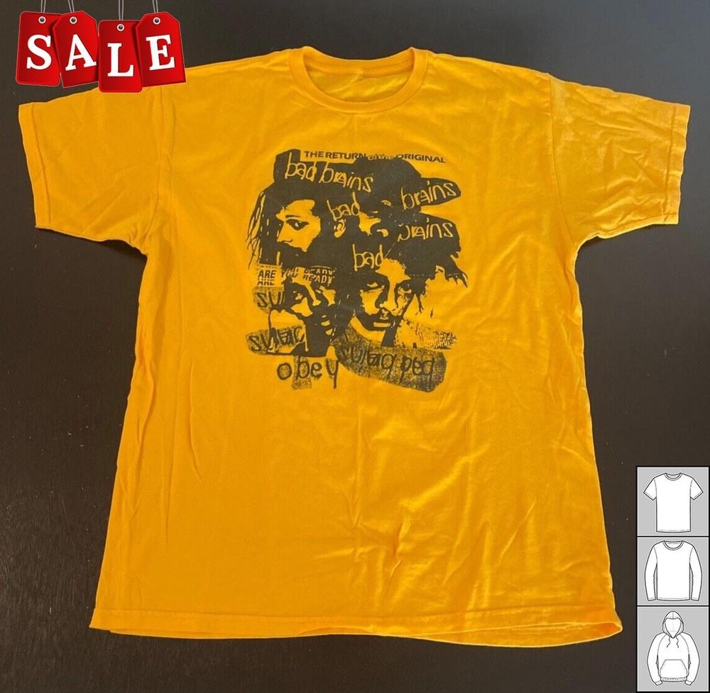

New Bad Brains gold graphic Gift For Fans Unisex S5XL Shirt BI273 Unisex T-Shirt M