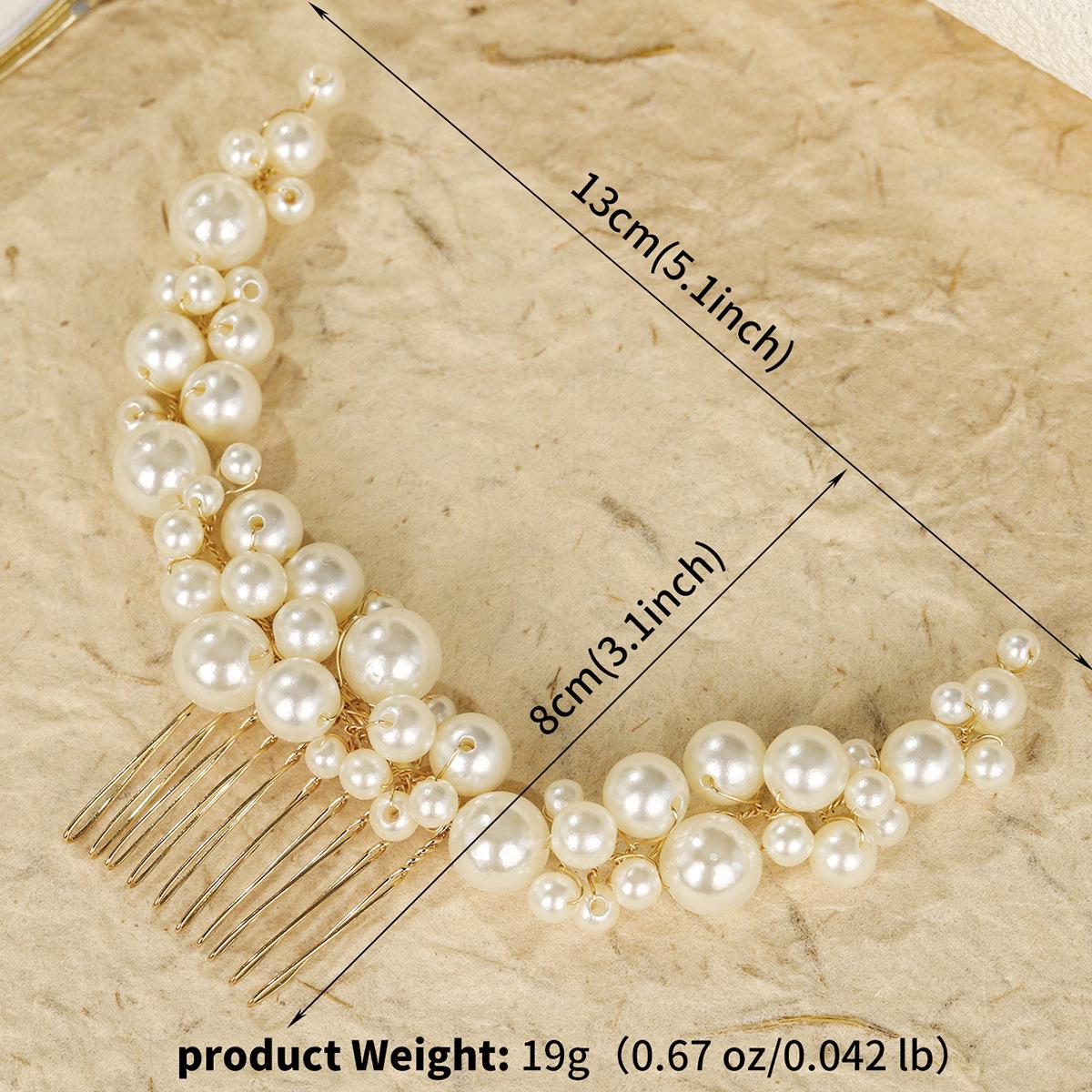 

Винтажный жемчужный свадебный гребень для волос - элегантный свадебный аксессуар ручной работы для женщин