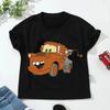 Women T-shirt Disney Car Pixar Lightning McQueen Print Short Sleeve Tshirts Cartoon Summer Short Sleeve T Shirts and Blouses Top