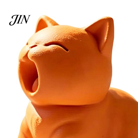 3D Printed Cat Figurine Figurine, Cute Screaming Ornament, Creative Mini Kitten Statue Decor Sculpture Desktop Decoration for Home Office Pet