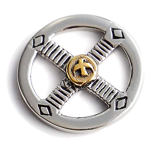 

[2PIECES] so0531 [Brand Name: Native Hook Hanger Silver Accessory Custom Parts Medicine Wheel Eagle