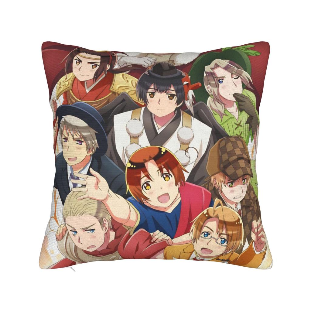 Decorative Pillow Cover Hetalias Axis Powers Merch Chair Throw Pillow Case Cover Zipper Multi Size
