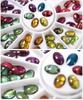 kads 48pcs/set 6 Colors Oval Shape Abalone Natural Shell Unique 3D DIY Design Handcrafts Salon Acrylic UV Gel Tip Decor Manicure