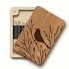 Wooden Material Wooden Magnetic Needle Box Turmeric Color Durable Construction Sewing Tool Organization Box Universal Size