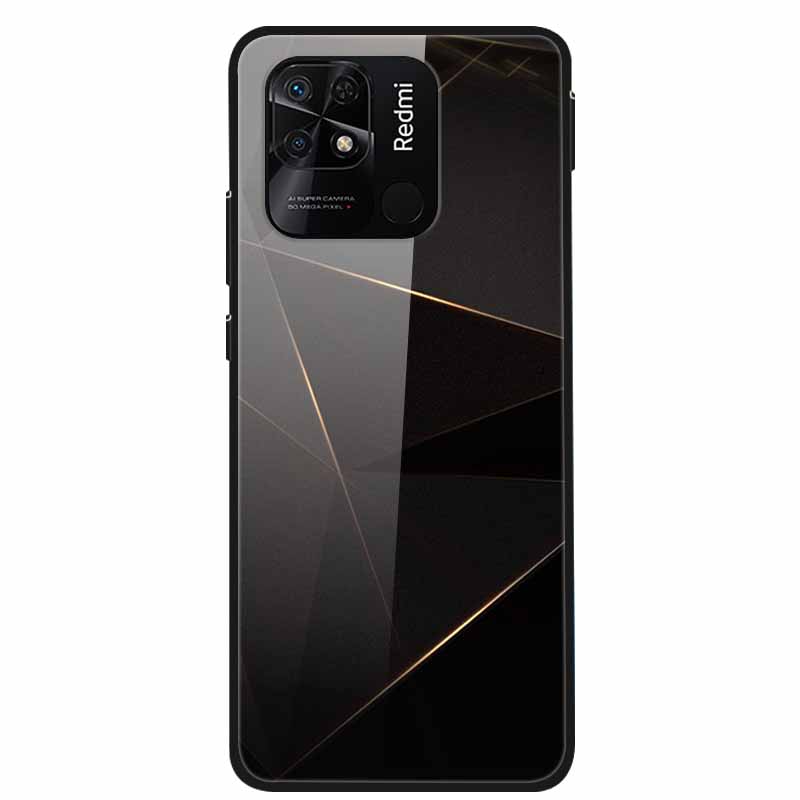 For Redmi 10C Case Luxury Tempered Glass Back Cover Hard Case For Xiaomi Redmi 10C 10 C Capa Redmi10C Shockproof Funda Coque