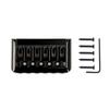 6 String Hard Tail Fixed Guitar Bridge with Screws & Wrench Top Load Tailpiece for Precisions Electric Instrument