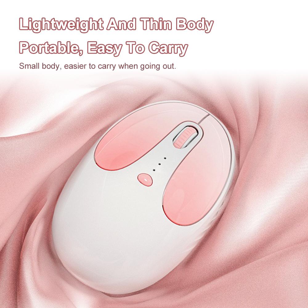 Dual-Mode Wireless Mäuse 2.4G+BT Leise Computermäuse mit Leistungsanzeige Tragbare USB Kabellose Stille