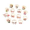14Pcs Adjustable Rings for Girls Women Cute Cartoon Unicorn Alloy Ring Fashion Beauty Jewelry Christmas New Year Gift for Girl