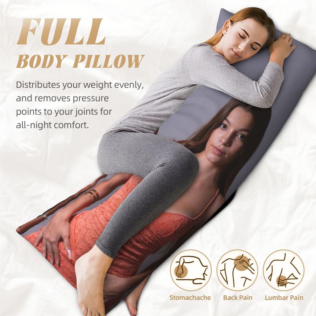 1 funda de almohada corporal personalizada con foto 50.8x137.16cm de largo impresión a doble cara, cierre de cremallera a doble cara, lavable a máquina perso