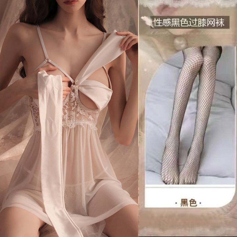 Sexy underwear lace sensual seductive pajamas loungewear sexy steel tray small breasts gather girls sexual fun clothes