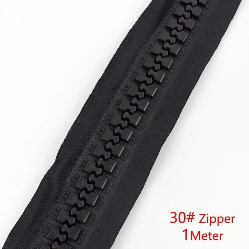 1/2M Meetee 30# Extra Large Resin Zippers with Zipper Puller Slider Outdoor Tent Luggage Closure Zips Repair Sewing Accessories