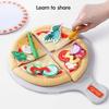 TUMAMA Pretend Play Food Set,Felt Pizza Food Toy,Play Cutting Pizza Toys with Beef Steak,Vegetables,Dinnerware and Plates Accessories for Toddlers