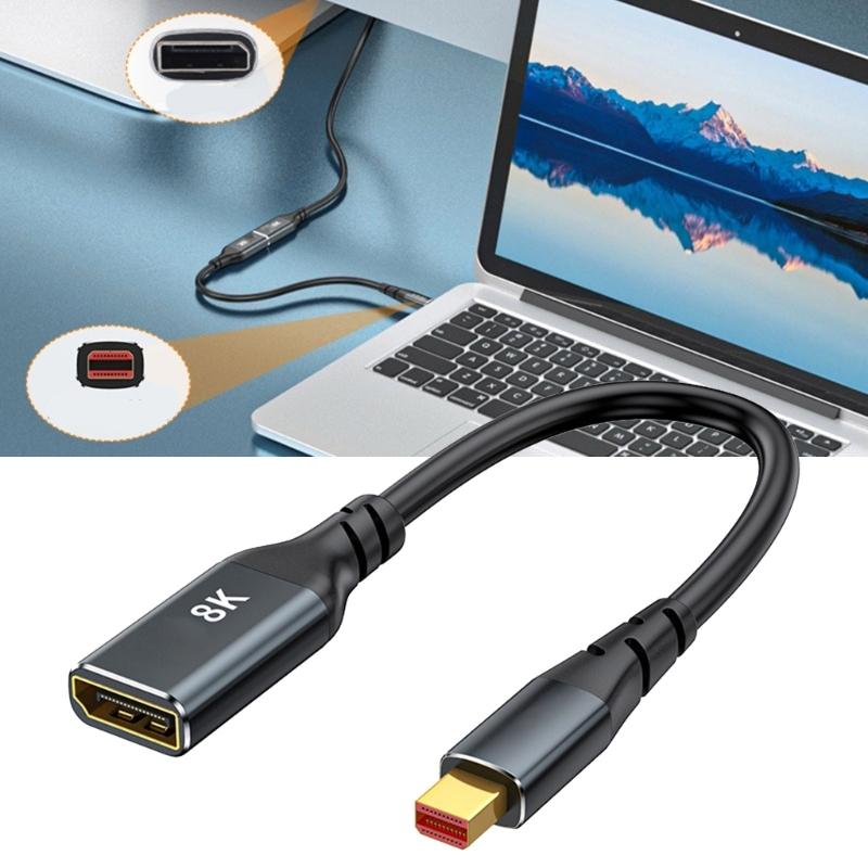 8K Mini to Cable Bi-Directional Mini to Cable 8K for Laptops Monitors