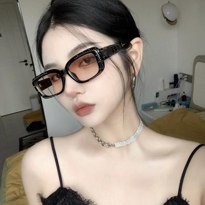 Sunglasses Female Meteor Light Luxury Sunglasses Small Square Starry Sky Model With Goods Tide Han Glasses Fashion