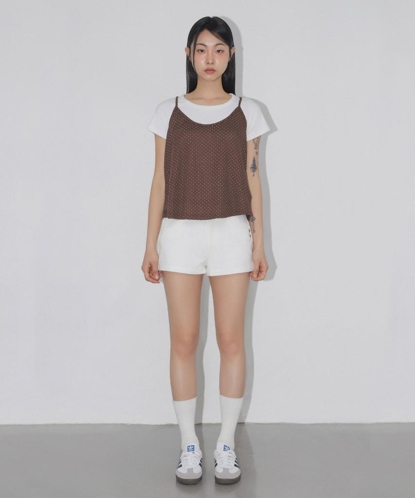 CHICKS Multi-Stud Shorts Ivory