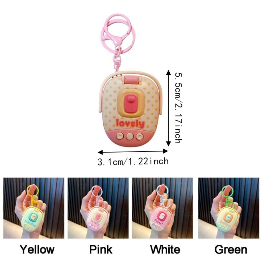 Cute Voice Recorder Keychain Cartoon Sound Making Keychain Bag Charm Simulation Kitchen Toy  Gifts