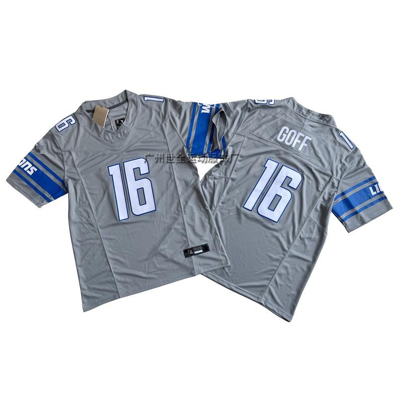 Mens American Football Jersey With Embroidered Number 14 Lion Team Design Cotton Blend Unisex Sportswear Training Game