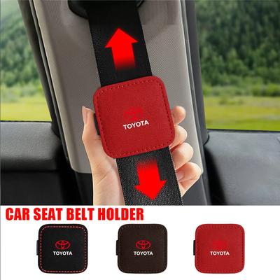 Boucle d'arrêt automatique Clip en cuir Design magnétique Limiteur fixe de ceinture de sécurité Pour TRD Corolla Chr Avensis Yaris Camry Racing