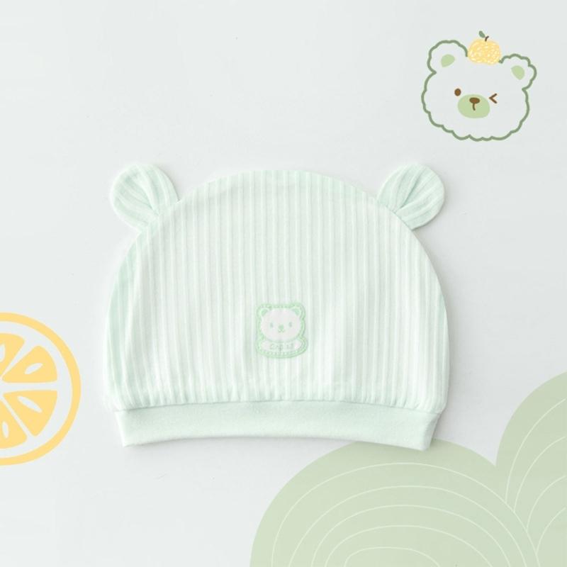 Stylish Infant Beanie Cap 0-1 Month Boys Girls Warm Bonnet Soft Breathable Baby Hat Newborn Fetal Cap for Indoor Outdoor