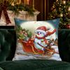 Christmas Cute Throw Pillow Covers Pattern Cushion Cover Suitable for Sofa Bedroom Car Pillow Cover