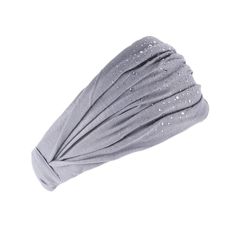 Fix Rhinestone Hair Bands Wide Elastic Hair Bands Wide Stretch Women Headbands Headpiece Headwrap Turban Headwear