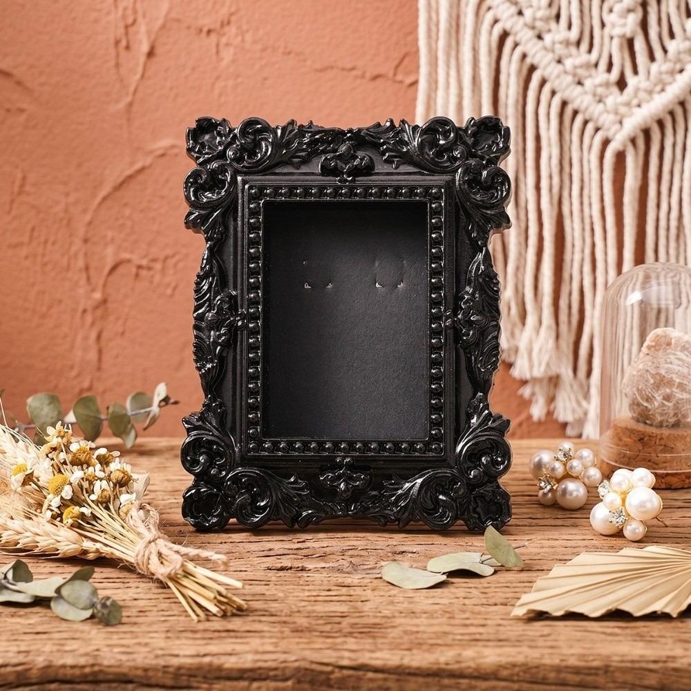 Mini Embossed Photo Frames Photographic Props Wall Space DIY Memory Display Frames Resin Baroque Ornate Decorative Frames