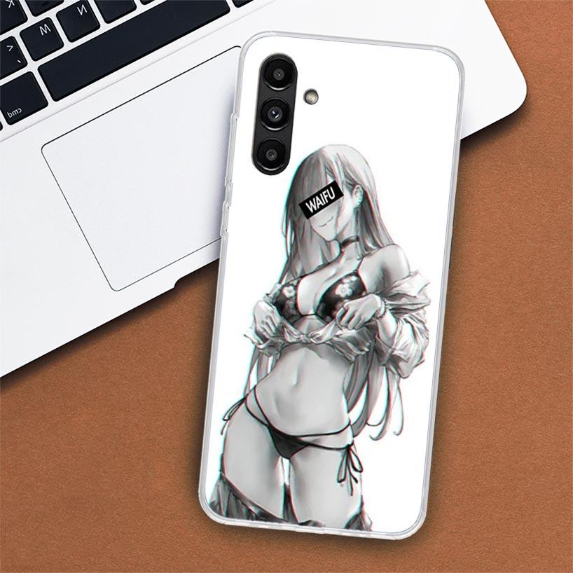 Pouzdro na telefon Sugoi Senpai Anime Waifu Sexy Girl pro Samsung Galaxy A55 A54 A53 A52 A15 A14 A13 A12 A35 A34 A33 A32 A25 A24 A23 A22