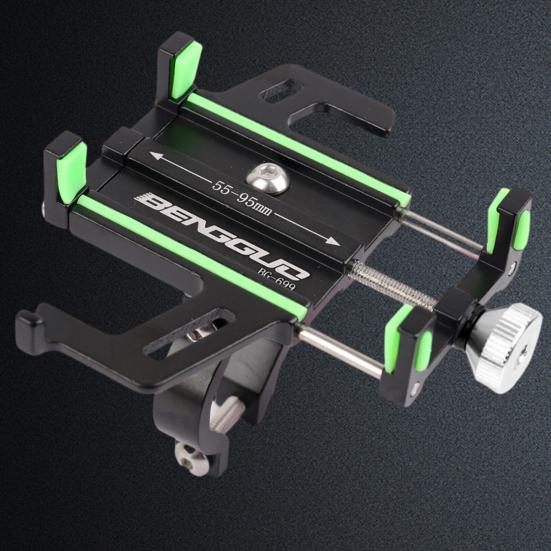 Bicycle Phone Holder Screw Mounted Adjustable Knob Anti-slip Shockproof Aluminum Alloy Phones Fixing Universal Handlebar Motorbike Cell Phone