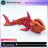 3D Printed Movable Joint Shark Toy - Creative Gift for Kids