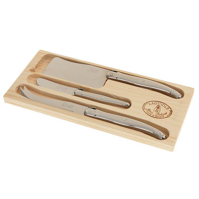 Jean Dubost Laguiole cofanetto 3 pezzi formaggio colore wenge