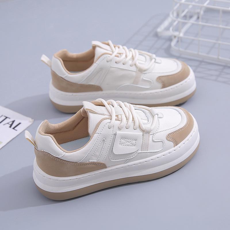 

[Customized] 2024 new little white shoes women s niche casual sports shoes retro thick-soled wear-resistant versatile board shoes 40