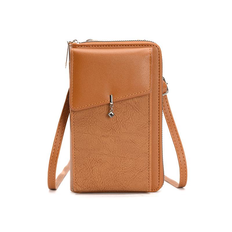 A Lightweight Zippered Single-shoulder Phone Bag That Can Be Carried Diagonally Is Fashionable