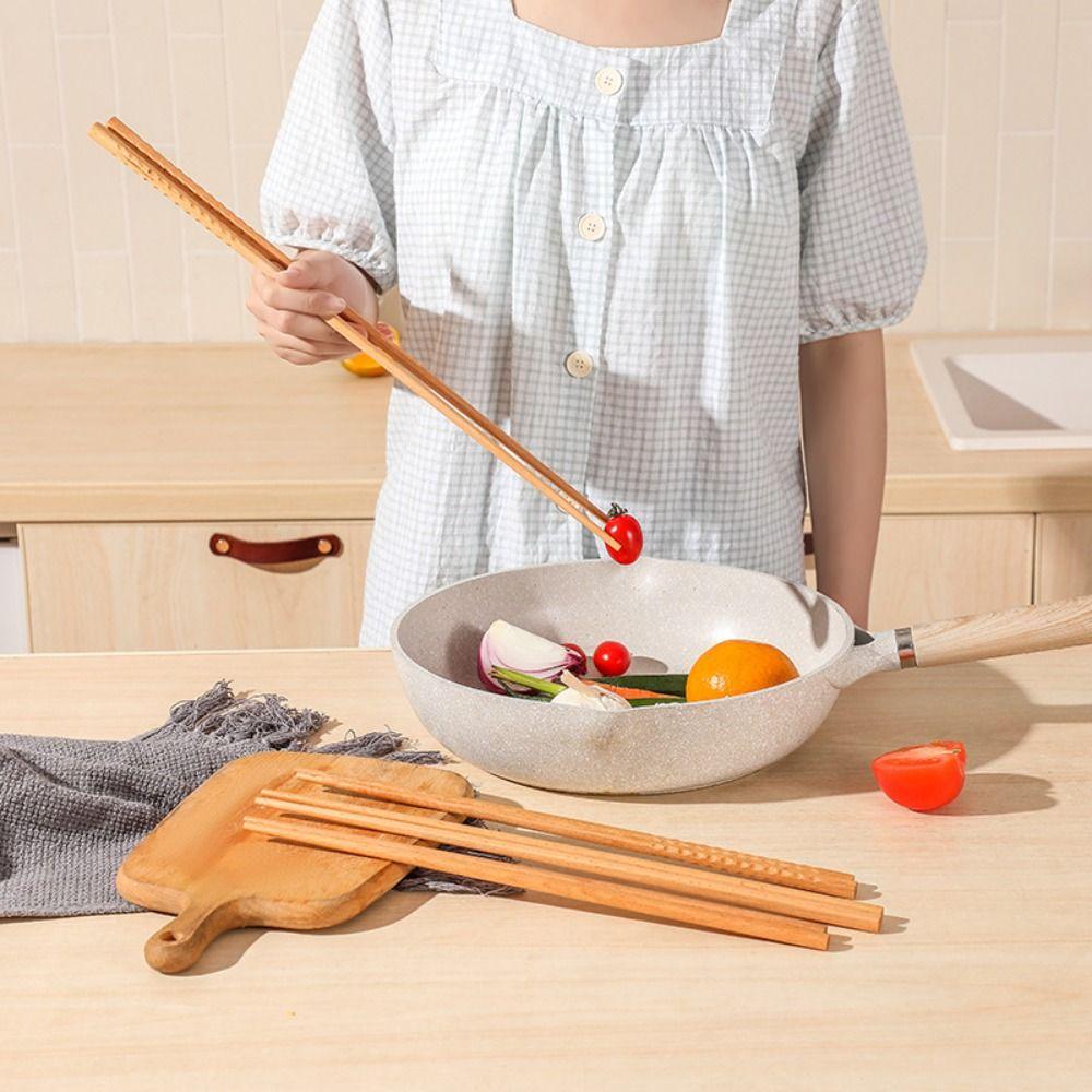 Non-slip Hot Pot Wooden Sushi Noodles Kitchen Utensils Frying Tool Cooking Accessories Chopsticks