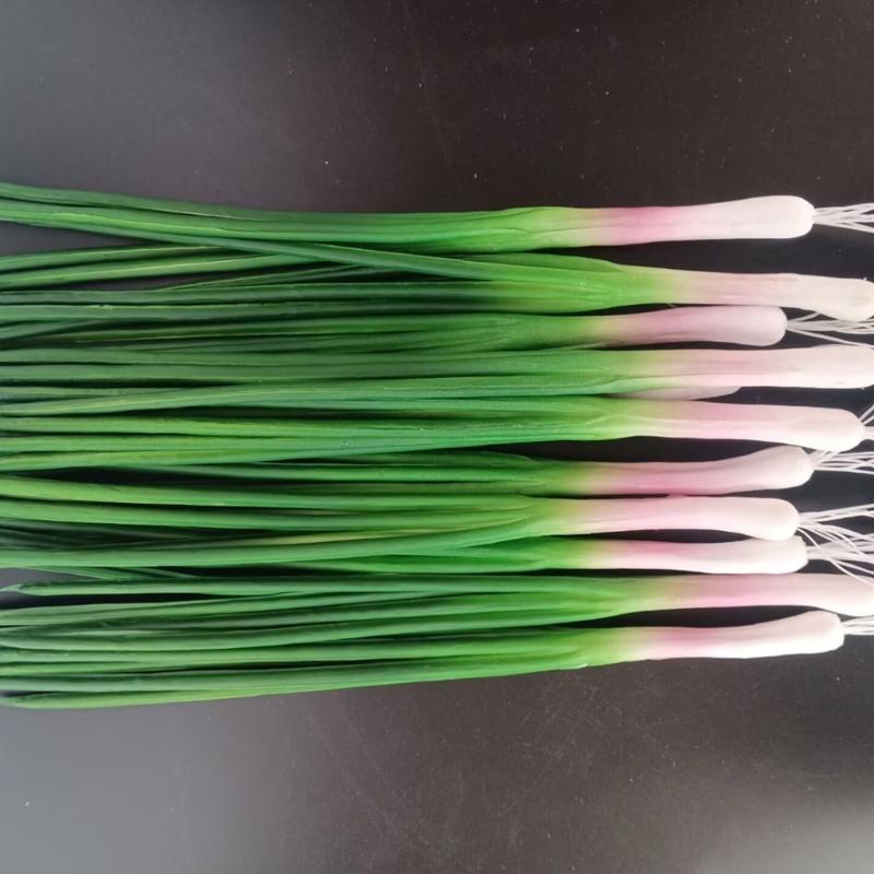3Pcs Realistic Green Onions Simulation Scallions Artificial Simulation Vegetables for Kitchen Decoration and Photography