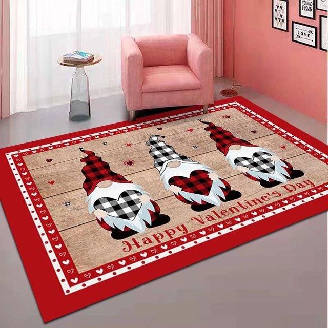 Santa Claus Pattern Carpet Modern Style Living Room Large -Scale Decorative CushionYear 'S Bedroom Festive Bedside Carpet