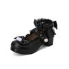 Brand Vangull Women Spring Pumps Plus Size 22265cm Pearl Mesh Bow Ankle Buckle Lolita Shoes Cute Mary Jane Shoes