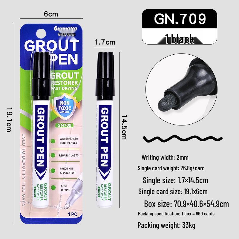 

Водонепроницаемый маркер для затирки Guangna 709 для керамической и напольной плитки - Ремонт швов и маркер-краска