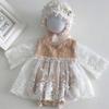 Baby Photography Props Lace Jumpsuits Bonnet Hat Newborns Photo Props Photoshoots Headwear Infant Photo Posing Outfit