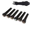 Pack of 6  Acoustic Guitar Ebony String Post Inlaid Abalone Dot String Nails  Nail Starter