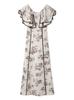 Ruffle Color Print Dress SWFO244093IVR0
