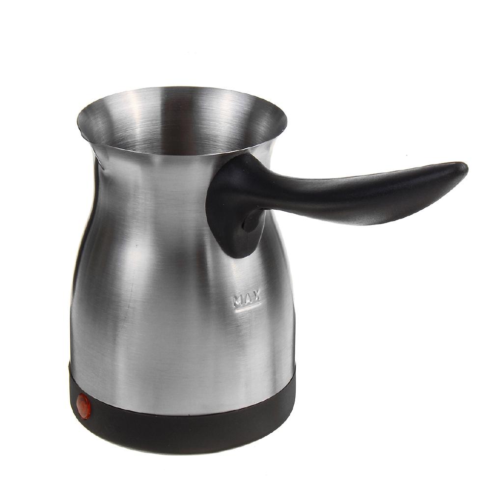 220V-240V 800W Waterproof IPX4 Electric Turkish Greek Coffee Maker Machine Stainless Steel Espresso Moka Pot