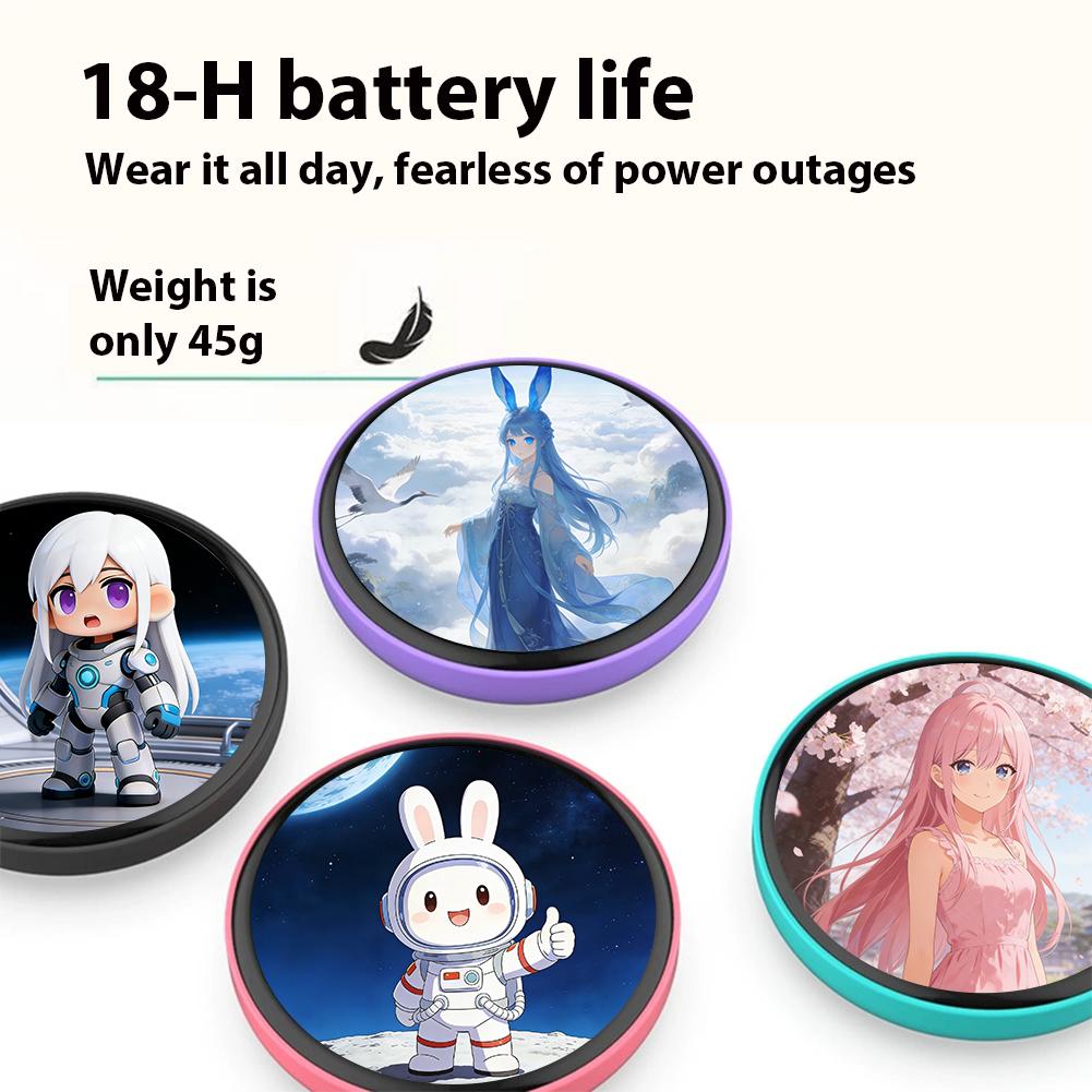 Bluetooth Pixel Led Badge Smart Digital Badge Pin With App Control Custom Gif Display Moving Text Name Tag For Anime Backpacks