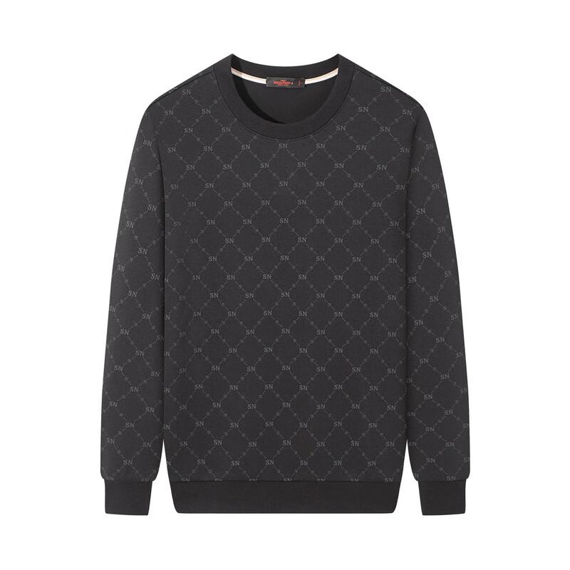Septwolves Men's Xinjiang Cotton All-Over Print Round Neck Sweatshirt