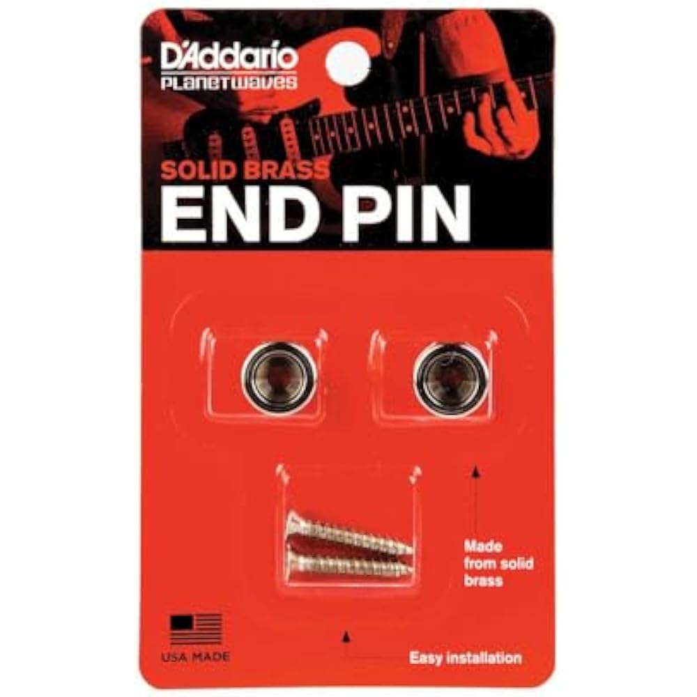 D'Addario Daddario Strap End Pin Solid Brass Guitar Strap End Pin Chrome PWEP202 [Domestic Genuine]
