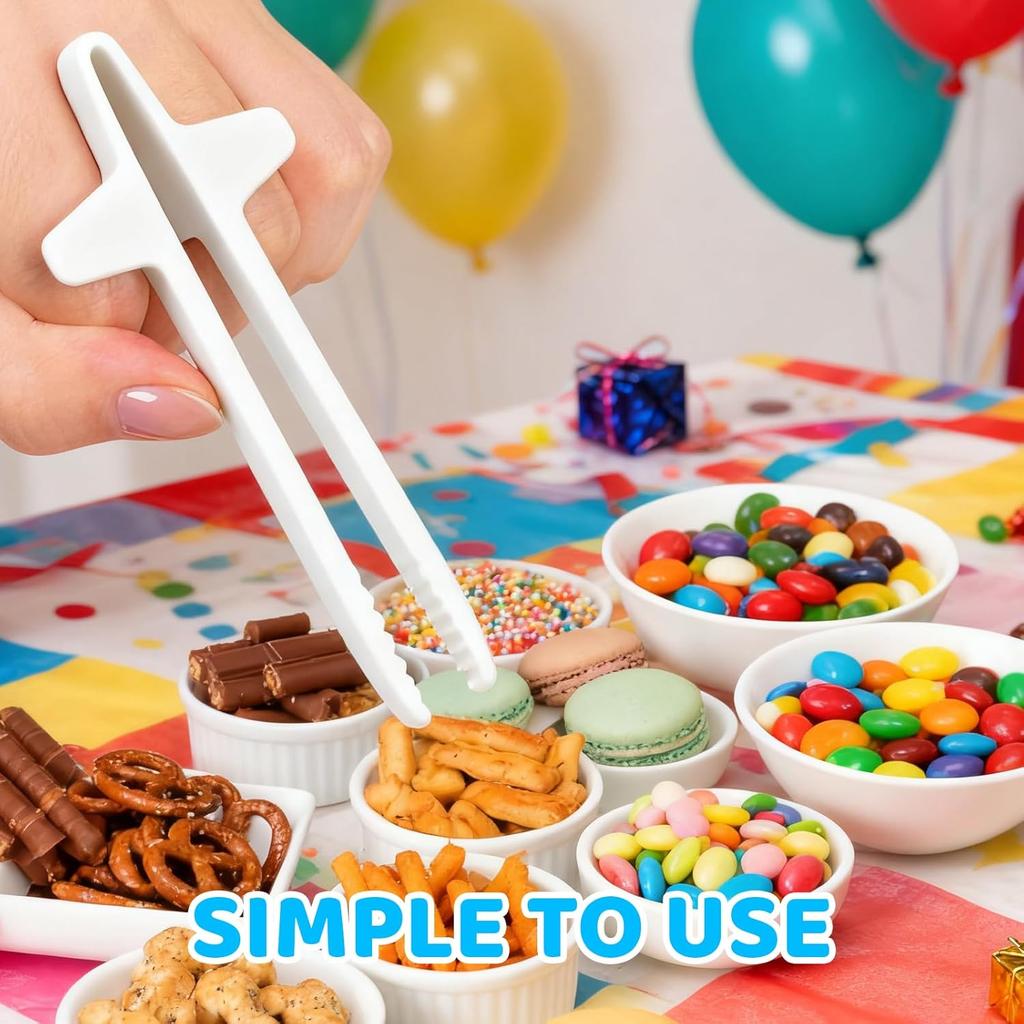 Finger Chopsticks for Snacking, 8 Pack Snack Chopsticks for Clean Hands, Reble Chip Grabbers for Fingers, Includes White, Gray, Black, Pink