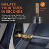 Brass Construction Quick Connector Quick Connect Tire Inflator Adapter  Car Tire Inflation