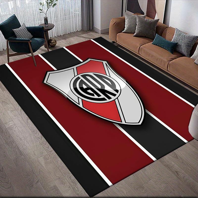 Club Atletico River Plate Flannel Pattern Square Carpet,Area Rug,Carpet Rug for Living Room Bedroom Sofa Playroom Decor,Non-slip Floor Mat