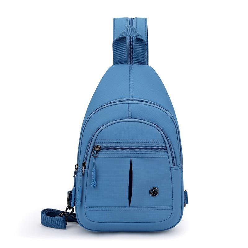 Casual Women's Backpack Trendy Nylon Small Backpack Breast Bag Dual-purpose Multi-pocket Oxford Canvas Single Shoulder Crossbody Sports Bag