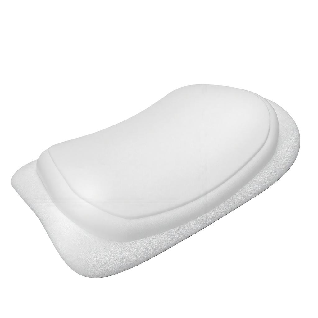 Bath Pillow High Elastic Soft Relaxing Portable Bathtub Pillow for Arc Round Oval Tubs White Length 31cm Width 20cm